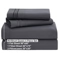 thumbnail image 2 of KriKac RV Short Queen Sheet Set - 4 Piece Bed Sheets for RV Short Queen Size Bed, Deep Pocket, Hotel Luxury, Extra Soft, Breathable and Cooling, Grey RV Short Queen Size Sheets, 2 of 9
