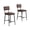 Brown 2pcs, variant on GarveeHome Bar Stools Set of 2, Upholstered Counter Height Bar Stools w/ Backrest and Footrest, Tall Bar Chairs w/ Thick Cushion & Thickened Metal Legs , for Island, Counter Bar, Kitchen,Rustic Black