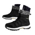 thumbnail image 3 of Xiaoxatg Women's Boots Couples Winter Plus Thick Warm Lace Up Boots for Men and Women 8.5 Black, 3 of 9