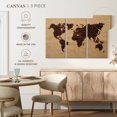 thumbnail image 5 of Elephant Stock World Of Coffee Wall Art - Horizontal Multi Panel Canvas - Dining Room Wall Decor - Map Multi Panel - Brown And Beige Decor - 74" x 48", 5 of 8