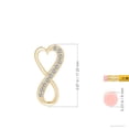 thumbnail image 3 of ANGARA Natural Diamond Infinity Heart Pendant in 14K Yellow Gold for Women (Size-1.3mm| Color-K| Clarity-I3) | April Birthstone, Anniversary, Jewelry Gift for Women | Natural Diamond Necklace, 3 of 8