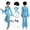 Blue, variant on MYATED 70s Disco Outfit Costume for Women,Retro 9 PCS Disco Costume with Sequin Top & Bell Bottoms,Wig, Earrings, glasses,Necklace,Headband (Black,3XL)