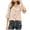 Z2-Beige, variant on vigerkar Womens Fashion Short Sleeve Eyelet Tops Summer Casual Blouses Dressy Tops with Ruffle Hem (White, XL)