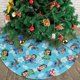 thumbnail image 3 of Falda para árbol de Navidad con puntadas, suave y divertida, decoración navideña de granja con cuello para árbol de Navidad de 48", 3 of 4