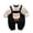 Black, variant on enyan Baby Boys Girls Fake 2-Piece Overalls Romper Cute Cartoon Print Long Sleeve Onesie Infant Outfit for Fall Winter(Black,9-12 Months)
