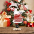 thumbnail image 4 of Gingerbread Christmas Decor - Resin Mr. & Mrs. Santa Collectible Figurines - Vintage Santa Couple Statue - Vintage Christmas Table Decor - Indoor/Outdoor Home Decor for Xmas Gift[Red Boy], 4 of 4