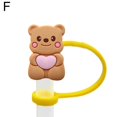 thumbnail image 1 of Bear Shaped Straw Cap - Cute Design, Safe PVC Material, Perfect for 10mm Straws, 1 of 7