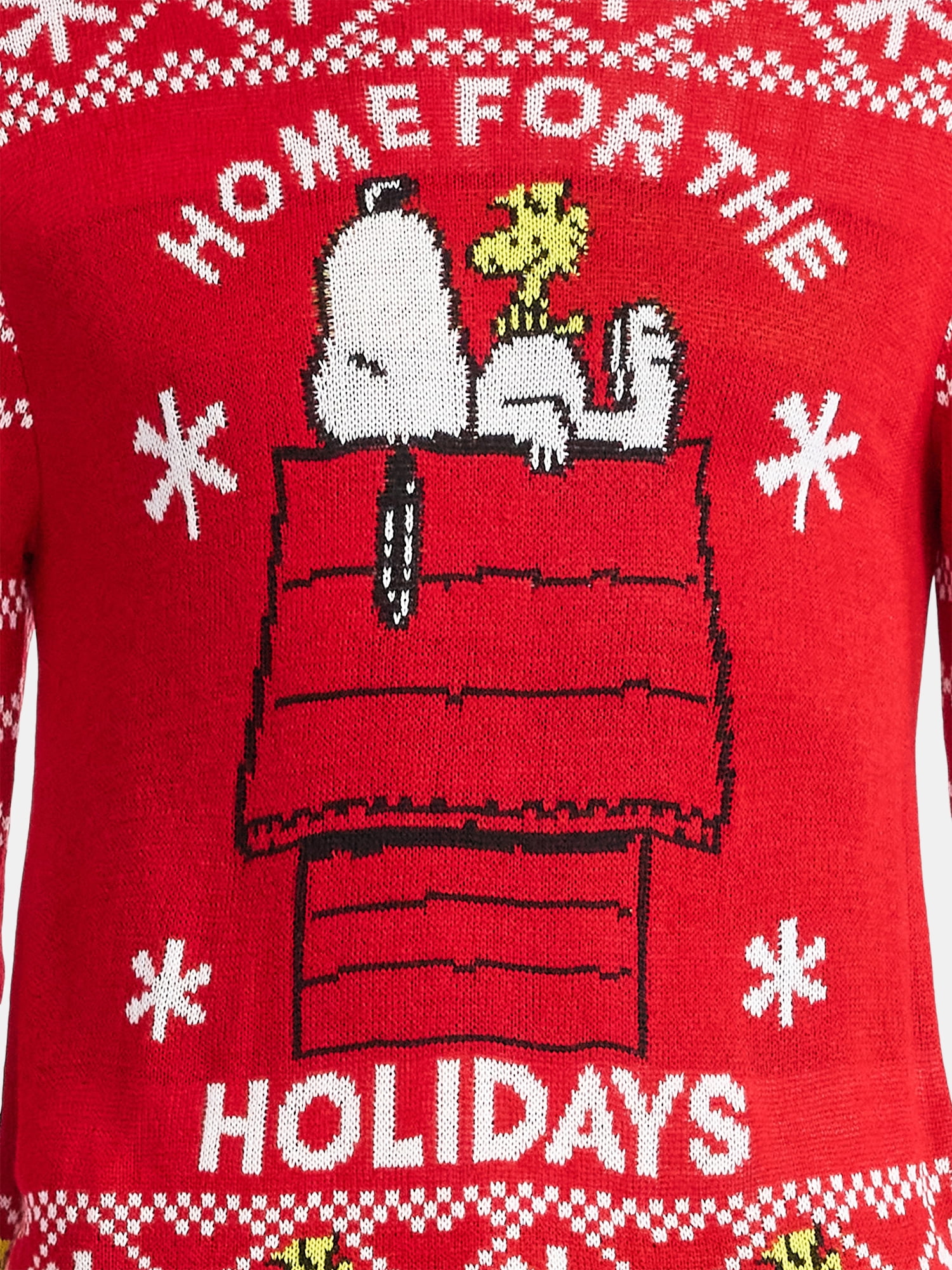 Peanuts Snoopy Men's and Big Men's Holiday Sweater Ugly Sweater, Sizes S-2XL