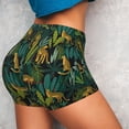 thumbnail image 3 of Picia Jungle Leopard Yellow Printed Workout Shorts for Women Seamless Scrunch Butt Lifting High Waisted Yoga Gym Booty Running Moisture-wicking Short Pants-Small, 3 of 9