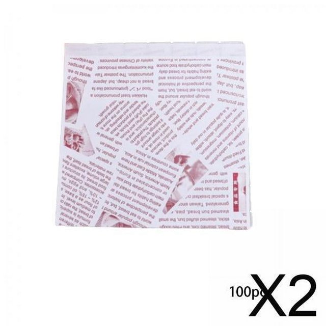 2x100 Piezas Bolsas Para Sándwich Bolsas De Panadería A Prueba De Aceite Para Pasteles Papas Fritas Pan Snacks D