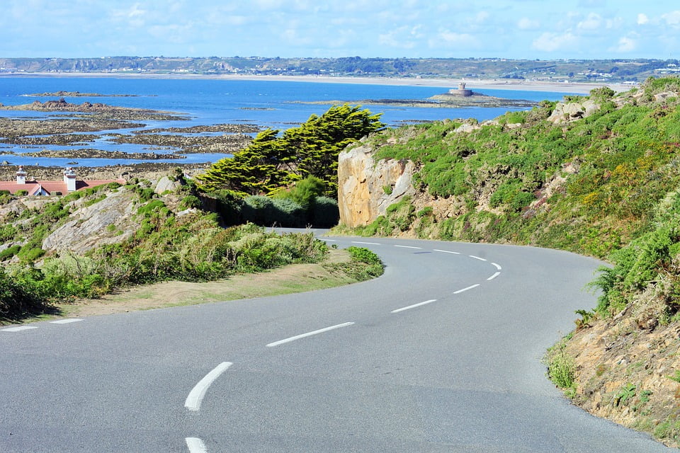 Road Panorama Landscape Jersey-12 Inch BY 18 Inch Laminated Poster With Bright Colors And Vivid ...