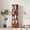 4 Tier-Brown, variant on 3 Tier Rotating Bookshelf with Drawers on Wheel,360° Display Spinning Corner Book Shelf Tower,Narrow Tall Bookshelves,Small Revolving Bookcase,Wooden Book Shelf Standing Storage Rack for Home