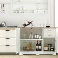 Gymax Dining Room Sideboard Buffet with 2 Drawers, Kitchen Pantry