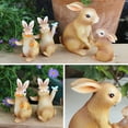 thumbnail image 6 of SLYNSHome 3Pcs Bunny Figurines Yard Decorations Outdoor,Garden Rabbit Statue Easter Rabbit Figurines Fairy Garden Accessories Micro Landscape Crafts Decor, 6 of 8