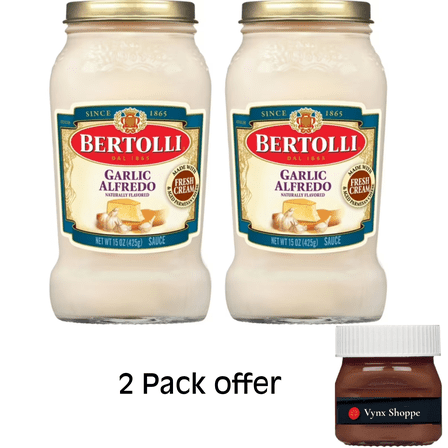 Bertolli Garlic Alfredo Pasta Sauce with Fresh Cream, 15 oz