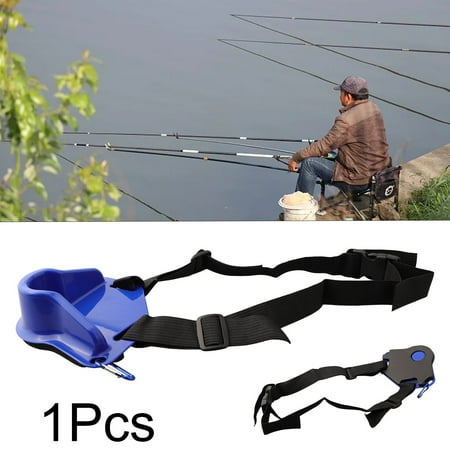 Adjustable Boat Sea Fishing Waist Rod Holder Fighting Belt Fishing Rod Support Blue Mingyiq Inc