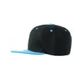 thumbnail image 2 of NYFASHION101 Plain Blank Flat Bill Adjustable Snapback Cap Hat - Black/Turquoise, 2 of 4