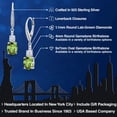thumbnail image 2 of Gem Stone King 925 Sterling Silver Green Peridot and Moissanite Dangle Earrings for Women with Lab Grown Diamond (4.69 Cttw, Oval 9X7MM), 2 of 6
