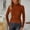 Orange, variant on Women's Mock Neck Basic Tops Ribbed Fitted Long Sleeve Shirts Lightweight Fall Pullover Top Orange Medium