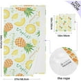 thumbnail image 3 of Summer Multicolored Pineapples Cotton Towel Set 2 Piece, 1 Bath Towels 1 Washcloth, Soft Fast Dry Super Absorbent Face Hand Towel for Bathroom Hotel Gym Spa and Beach, 3 of 7