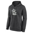 thumbnail image 2 of Women's Charcoal St. Louis Cardinals Monochrome Pullover Hoodie, 2 of 3