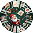 thumbnail image 2 of Metal Hanging Wind Spinners & Chimes - Festive Christmas Design with Concentric Circles Perfect for Yard & Garden Decor, 2 of 6