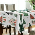 thumbnail image 5 of Yayeee Tablecloths 60" x 108" Rectangle Wrinkle Resistant Party Table Cover, Orange Christmas House, 5 of 8