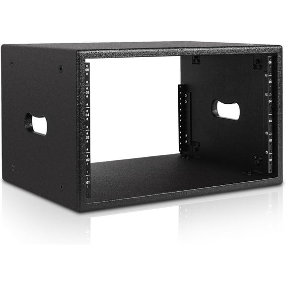 Sound Town 6U Studio Rack with 6-Space, Baltic Birch Plywood with 0.7" (18mm)Polyurea Coating, for Recording Room, Home Studio (SDKR-6PU)