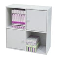 thumbnail image 2 of Pilaster Designs HABC-563 White Wood 2 Door 2 Cube Storage Unit Organizer Bookcase, 2 of 3