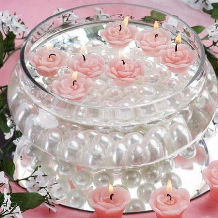 Efavormart Set of 12 Mini Floating Rose Candle Ideal for Aromatherapy Weddings Party Favors Home Decoration Supplies