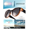 thumbnail image 5 of Foldable Fit-Over Sunglasses Women Polarized UV400 Cat Eye, Wear Over Prescription Glasses Up to 13.5×5cm, Face Slimming Retro Style, Beach Golf Fishing Outdoor, Pouch & Strap Included, 5 of 8