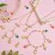 thumbnail image 5 of Golden Brass Charm with Enamel and Jump Rings for Jewelry Earrings Bracelet Necklace Making, 5 of 9