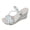 White, variant on Wedges Heels for Women Color Block Slip on Platform Sandals Adjustable Strap Open Toe Slides Non Slip Summer Slippers Black Size 9.5