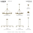 thumbnail image 2 of Livex Lighting - Lansdale - 3 Light Linear Chandelier In Transitional, 2 of 11