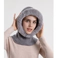 thumbnail image 3 of CoCopeaunts Women One Piece Slouchy Beanie Hats Fleece Lined Knit Hooded Balaclava Scarf Set Skull Ski Snow Hat Cap with Scarf, 3 of 4