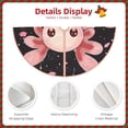 thumbnail image 3 of Daiia Cute Axolotl Sakura Blossoms Drawing Merry Christmas Tree Skirt , Xmas Large Lace-up Tree Skirt, Santa Snowflakes Rustic Home Decorations New Year Party Farmhouse Decor-36", 3 of 6