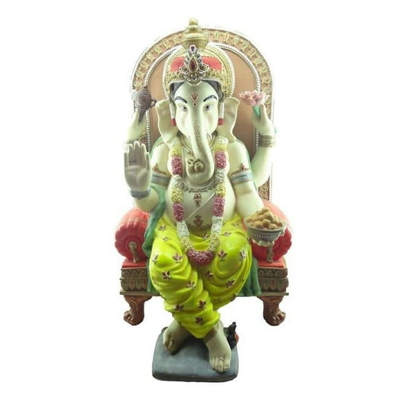 Ganesh on a Throne Statue