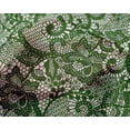 thumbnail image 5 of oneOone Silk Tabby Dark Green Fabric Lace Floral Sewing Fabric By The Yard Printed Diy Clothing Sewing Supplies 42 Inch Wide, 5 of 6