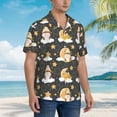 thumbnail image 5 of Haiem Cute Bee Gnome Printed Hawaiian Shirt for Men - Men’s Casual Beach Summer Shirts - Stretch Fabric with Modern Fit-Medium, 5 of 9