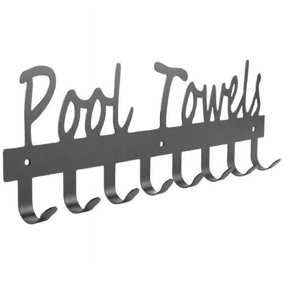 Pool Towel Hooks for Bathroom Wall Mount Rack Holder Carbon Steel Hanger Organizer Indoor Outdoor