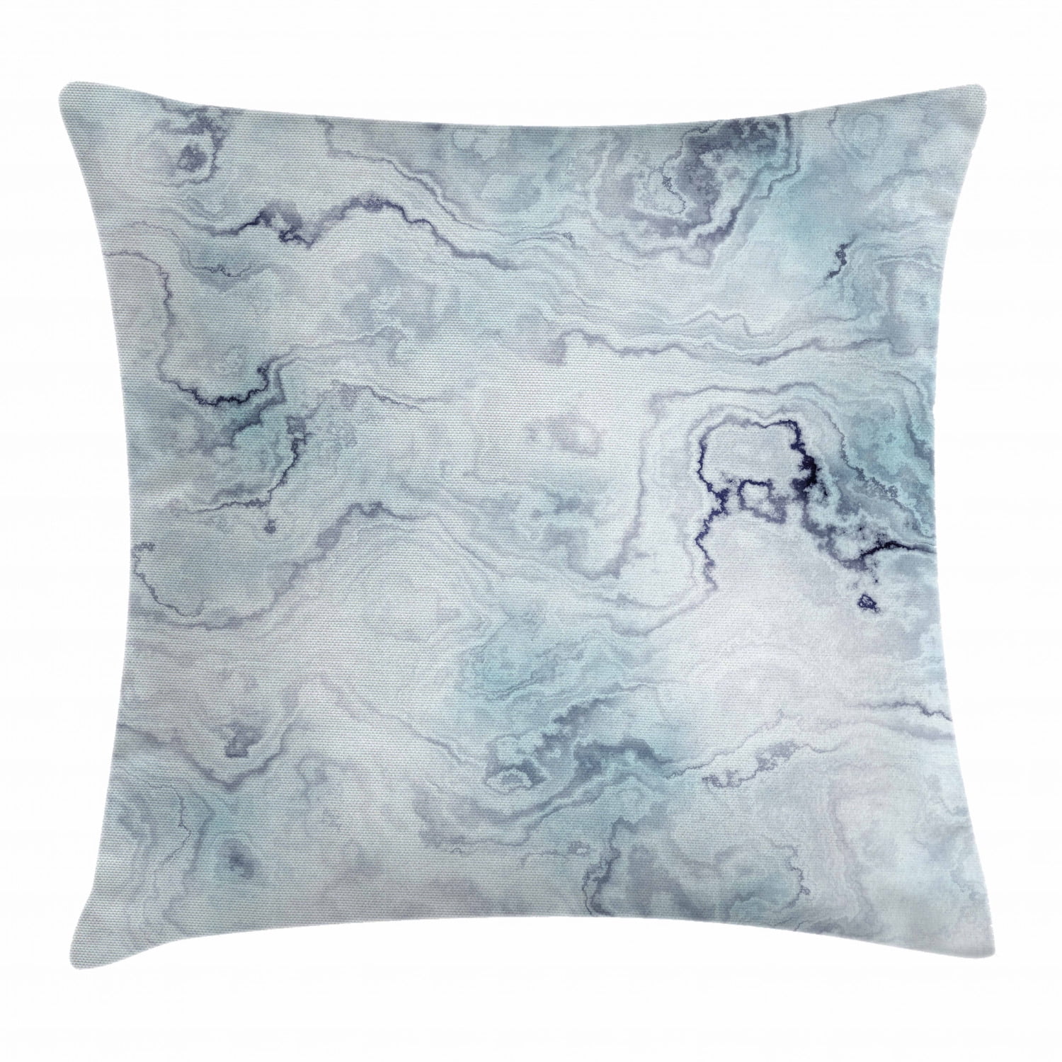 Marble Throw Pillow Cushion Cover, Soft Pastel Toned Abstract Hazy Wavy
