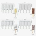thumbnail image 6 of Dujiujun 4 Cavities Silicone Mold Compartment DIY Geometric Texture Non-stick Summer Ice Cream Mold Household Supplies, 6 of 8