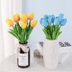 thumbnail image 1 of Ludlz - 5 tulipanes artificiales de tacto real, tulipanes de poliuretano holandés falsos, ramo de flores de látex para bodas, fiestas, oficinas, hogar y cocina., 1 of 8