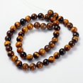 thumbnail image 2 of Gemstone Beads Strands Round about 8mm in diameter hole: about 1mm 15~16 inch Grade AB+ Tiger Eye, 2 of 3