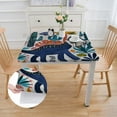 thumbnail image 2 of WYYP Dinosaur Plants Cactuses Square Tablecloth Great for Home Kitchen/Parties/Holiday Dinner 100% Polyester Fiber 36*36, 2 of 8