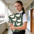 thumbnail image 6 of Haosy Accordion File Organizer Zipper Binder 500 Sheet 6-Tab Expanding File Folder Multi-Pocket 1.2 Inch 3 Ring White Duck on Green, 6 of 7