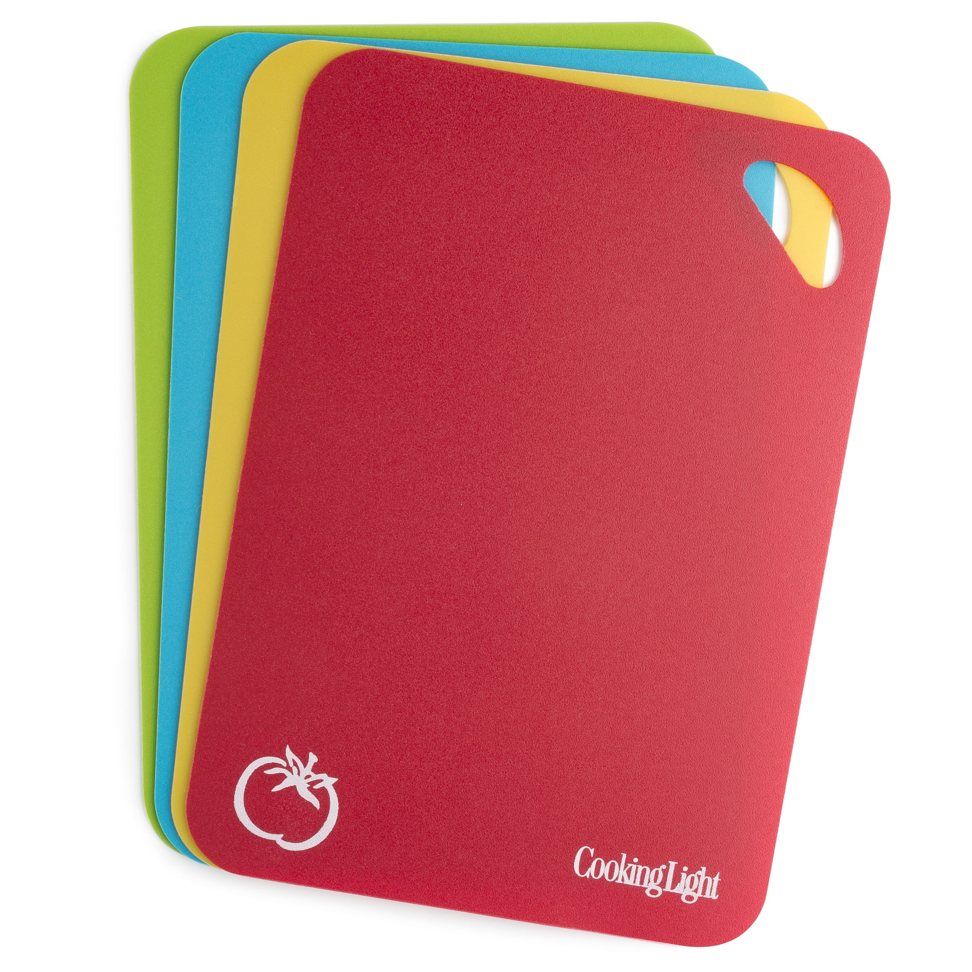 Cooking Light Flexible Cutting Board Mats Set, 4 ColorCoded Chopping