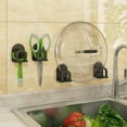thumbnail image 4 of Kitchen Non-punching Wall Hanging Shelf Sponge Rag Steel Wire Ball Drainage Rack Space Aluminum Sink Sponge Drainage Rack with Back Sticker, 4 of 10