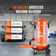 KFFKFF 28 Gallon Sand Blaster with Vacuum, 1200W Dust Control System, Abrasive Reuse Capability, 60-110 PSI, Durable Blasting Equipment