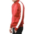 thumbnail image 5 of Mens Stripe Track Zip Up Jacket Skinny Fit Elastic Athletic Training Tops, 5 of 5